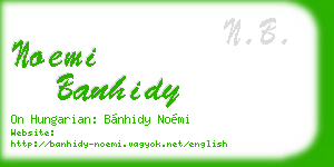 noemi banhidy business card